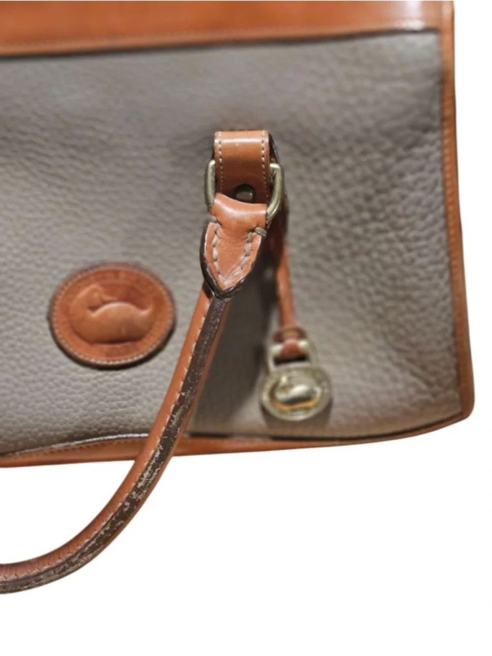 Vintage Dooney & Bourke Satchel One Size Brown & Beige